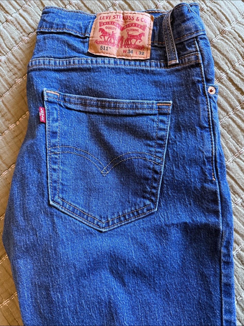 Levi's 511 Slim Straight Jeans in Deep Blue Denim